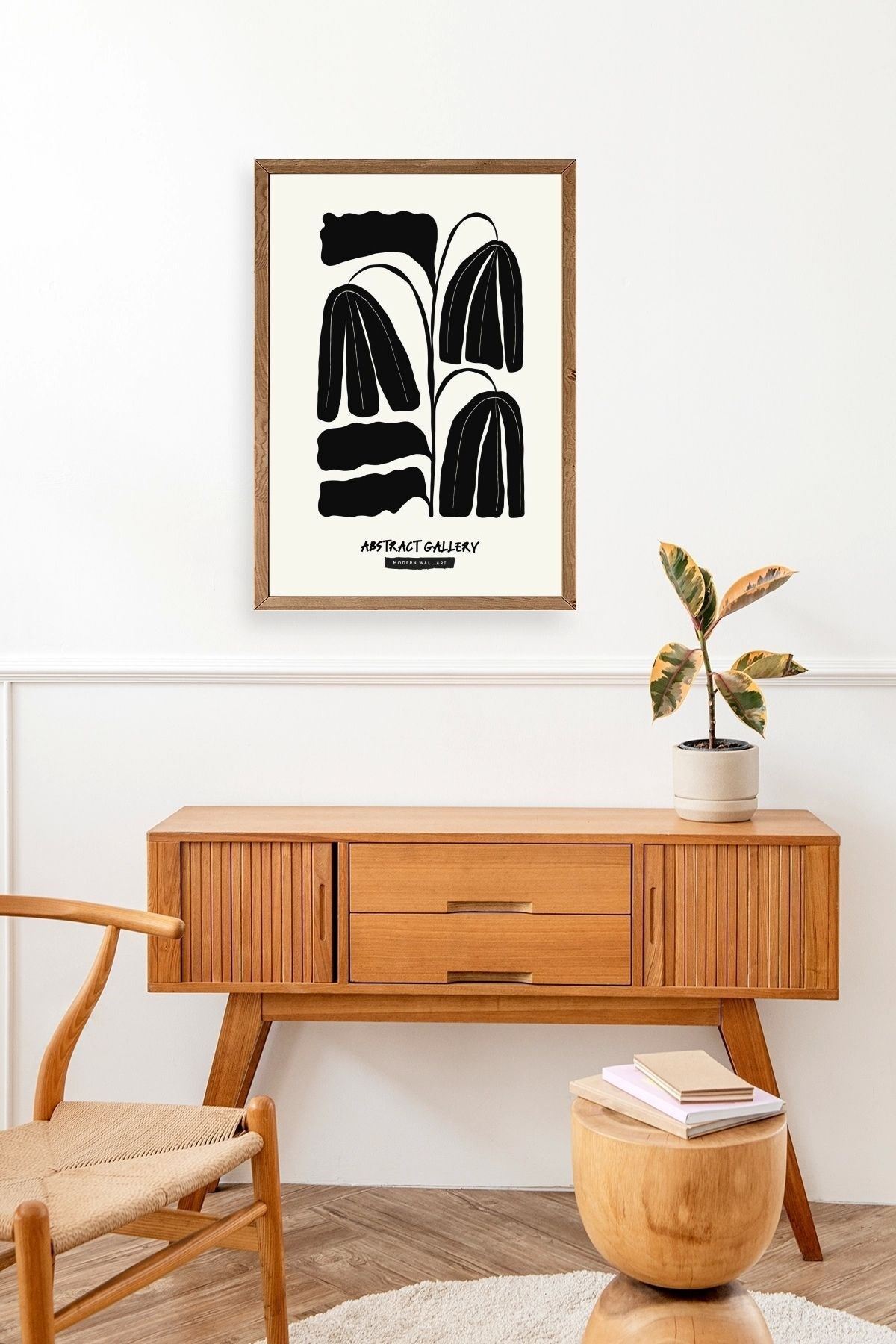 Çiçek Ahşap Çerçeveli Tablo 23 x 30