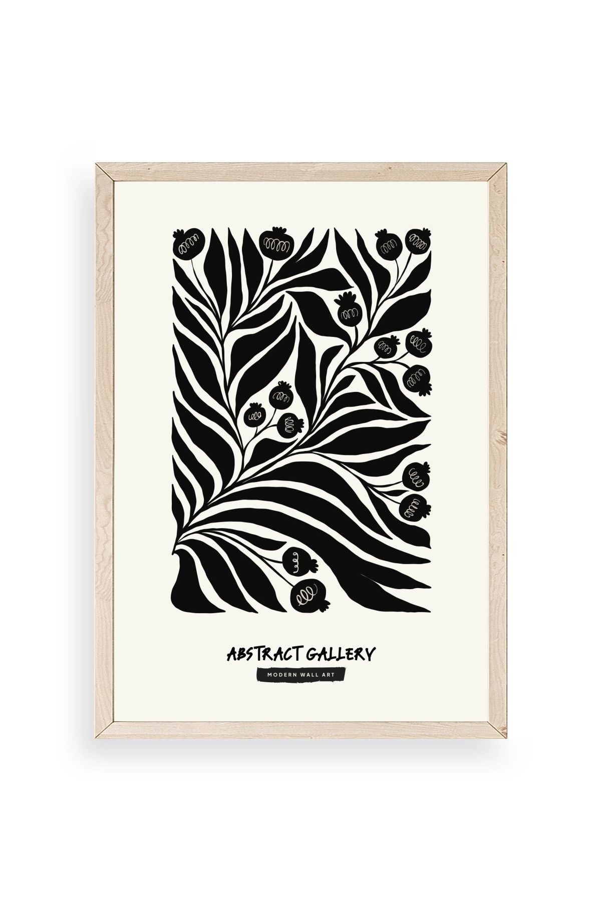 Soyut Ahşap Çerçeveli Tablo 50 x 70