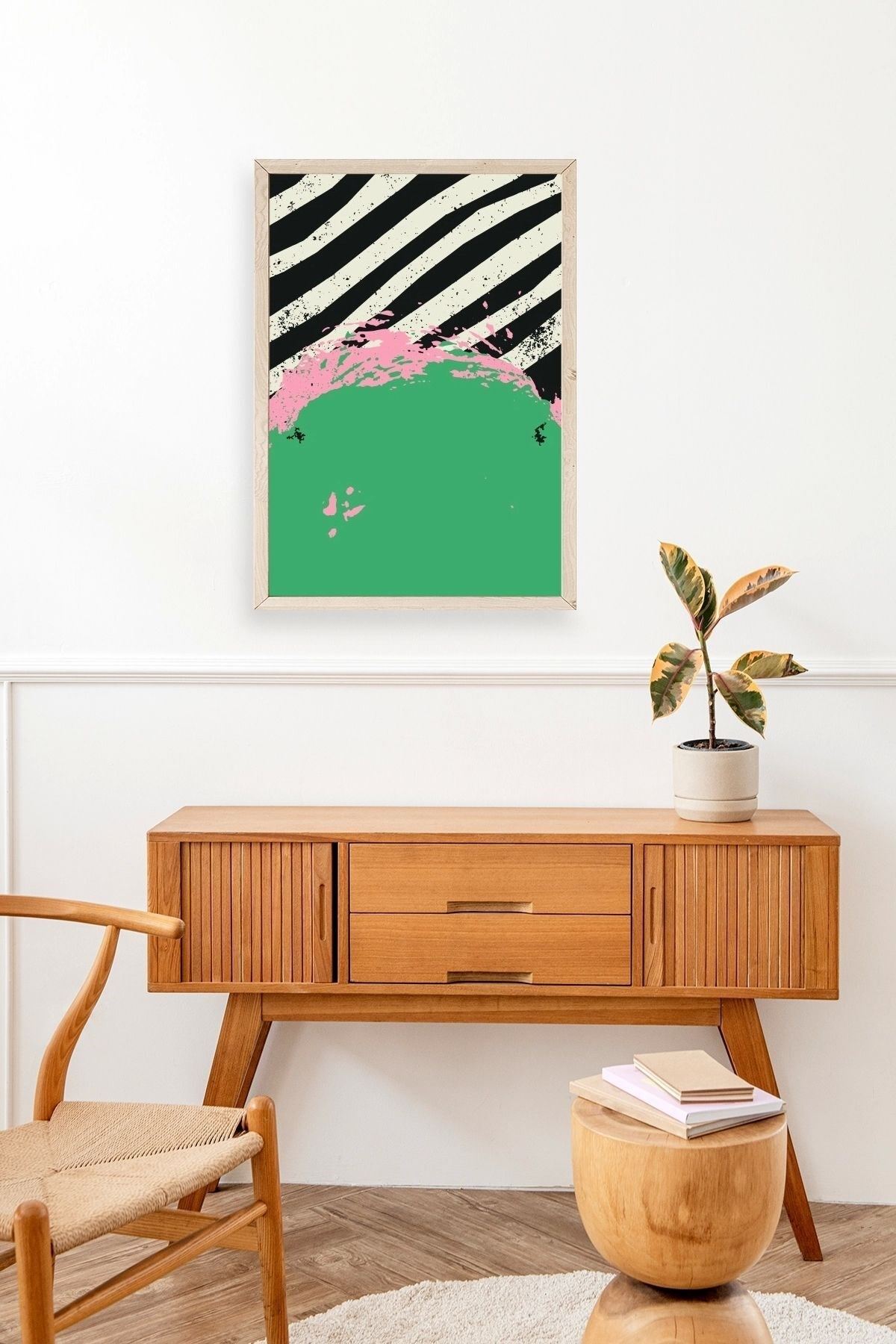 Modern Ahşap Çerçeveli Tablo 30 x 42