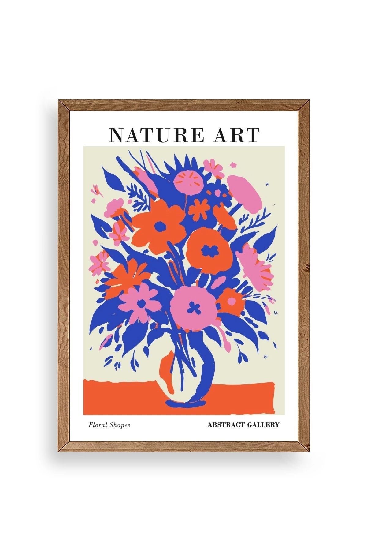 Çiçek Ahşap Çerçeveli Tablo 17 x 23