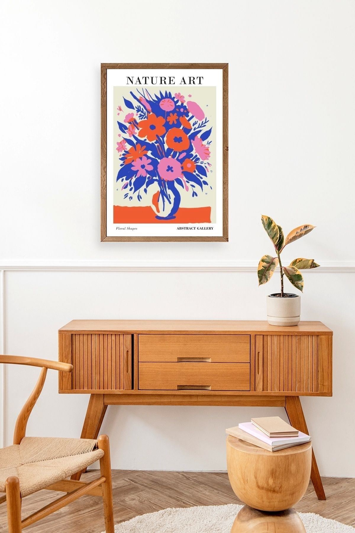 Çiçek Ahşap Çerçeveli Tablo 30 x 42