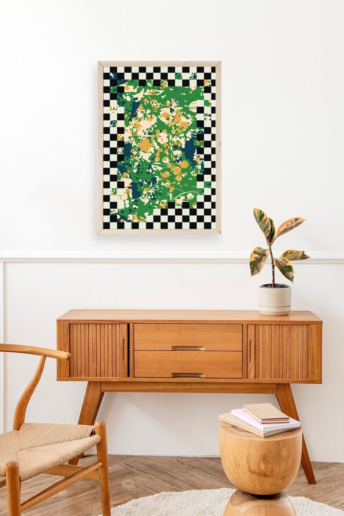 Desen Ahşap Çerçeveli Tablo 23 x 30