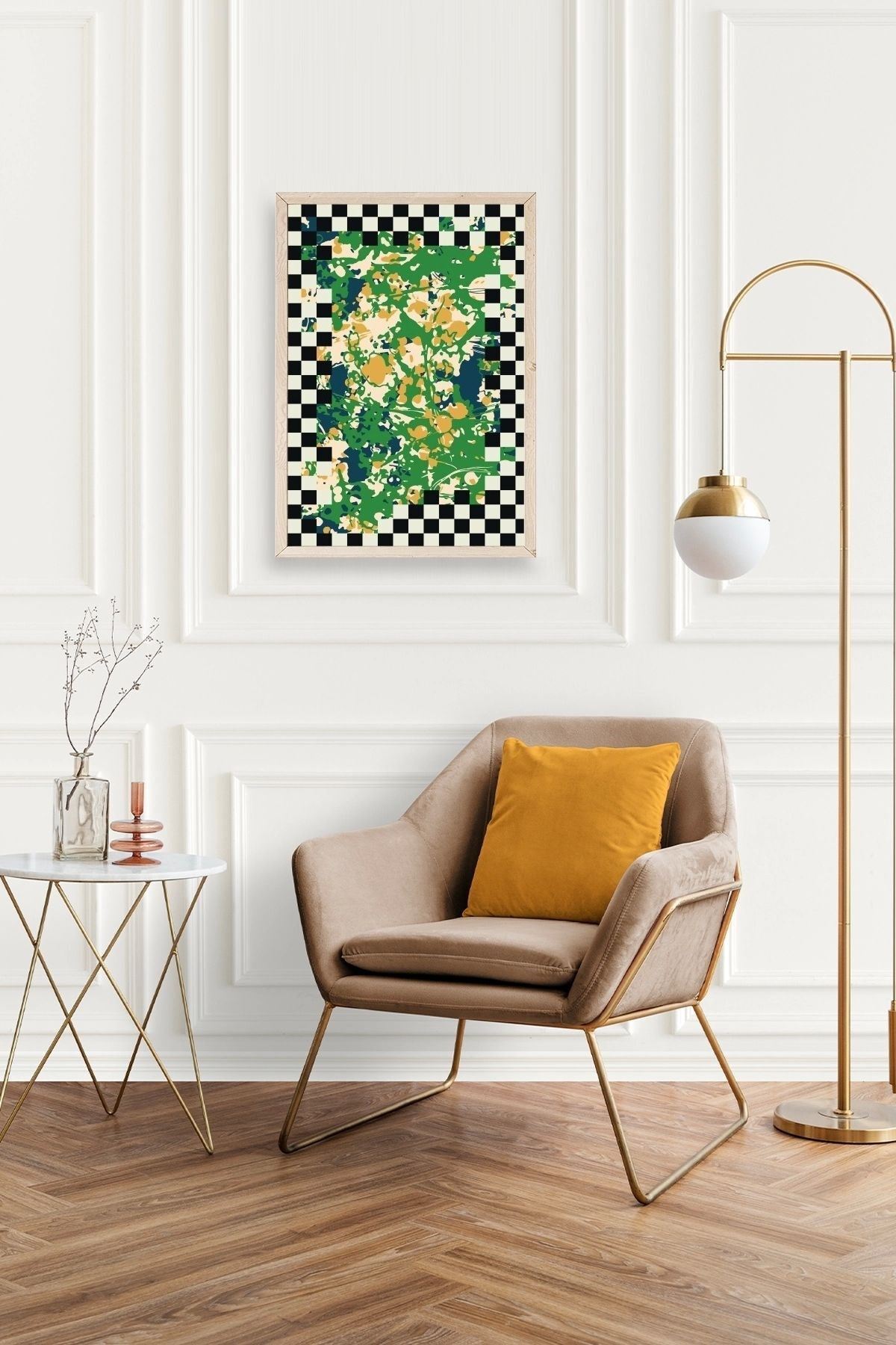 Desen Ahşap Çerçeveli Tablo 30 x 42