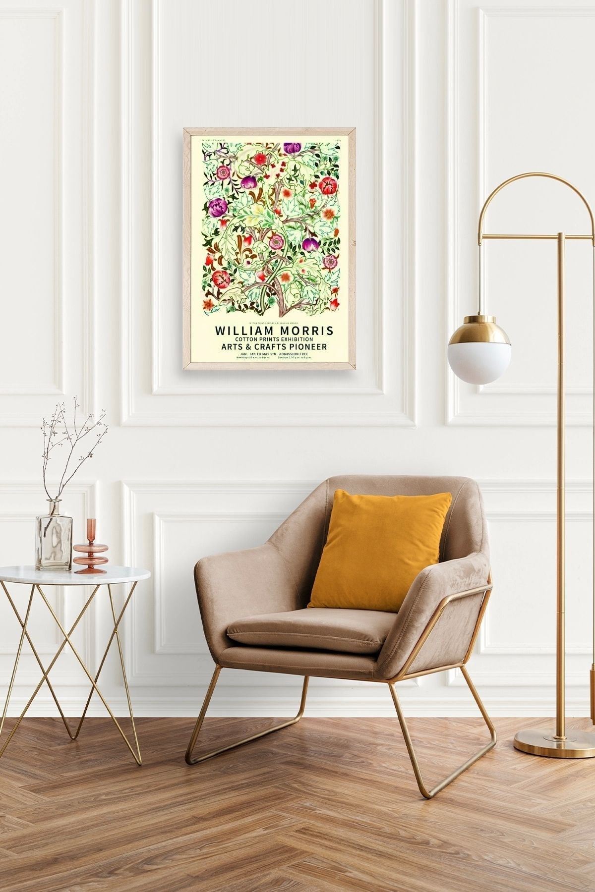 Çiçekler Ahşap Çerçeveli Tablo 30 x 42