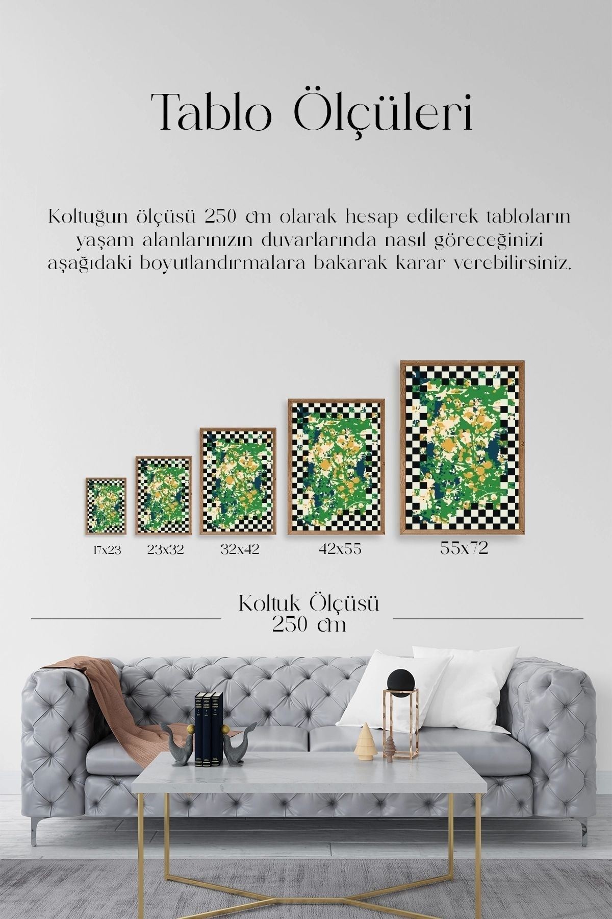 Desen Ahşap Çerçeveli Tablo 17 x 23