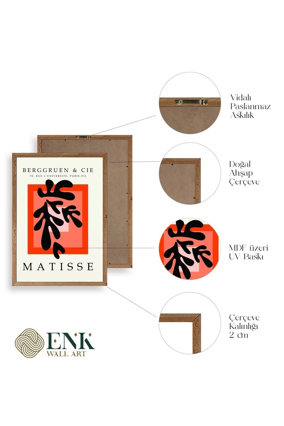 Fransız Ahşap Çerçeveli Tablo 23 x 30