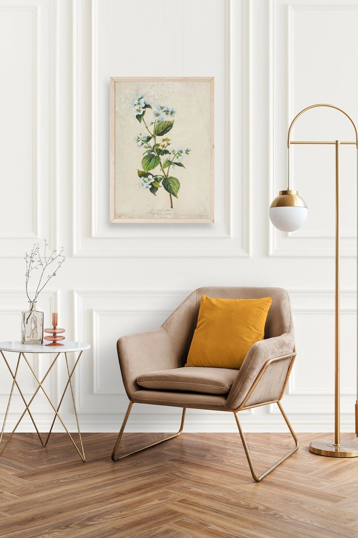 Çiçek Ahşap Çerçeveli Tablo 30 x 42