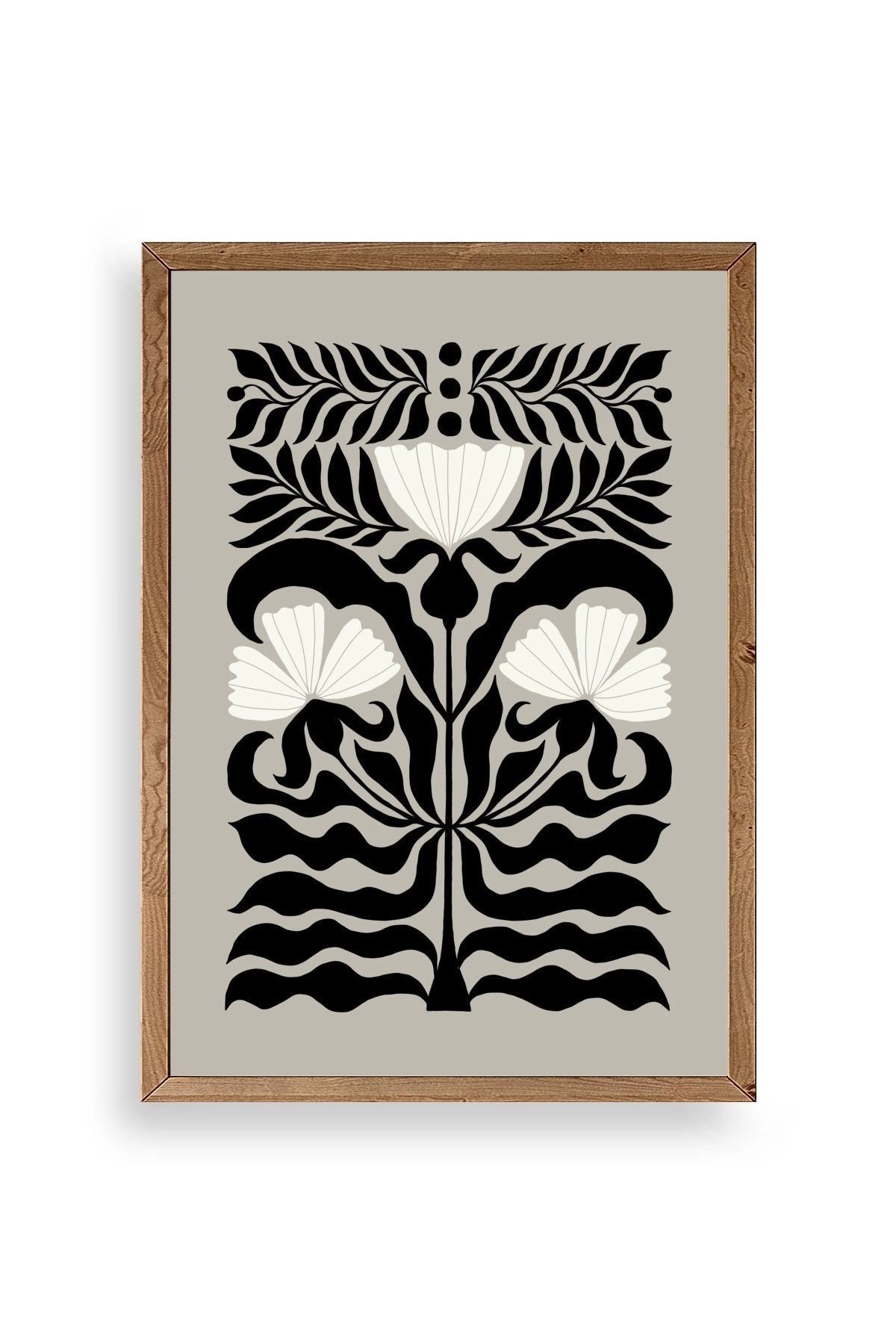 Çiçek Ahşap Çerçeveli Tablo 23 x 30