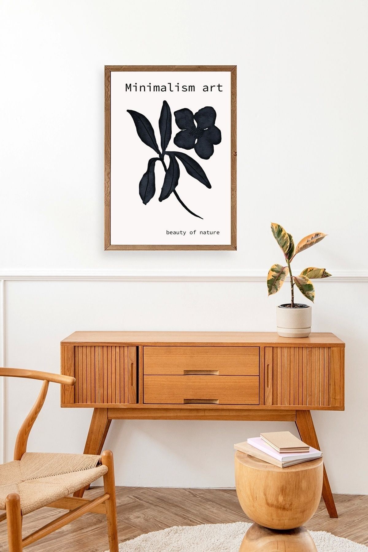 Çiçek Ahşap Çerçeveli Tablo 50 x 70