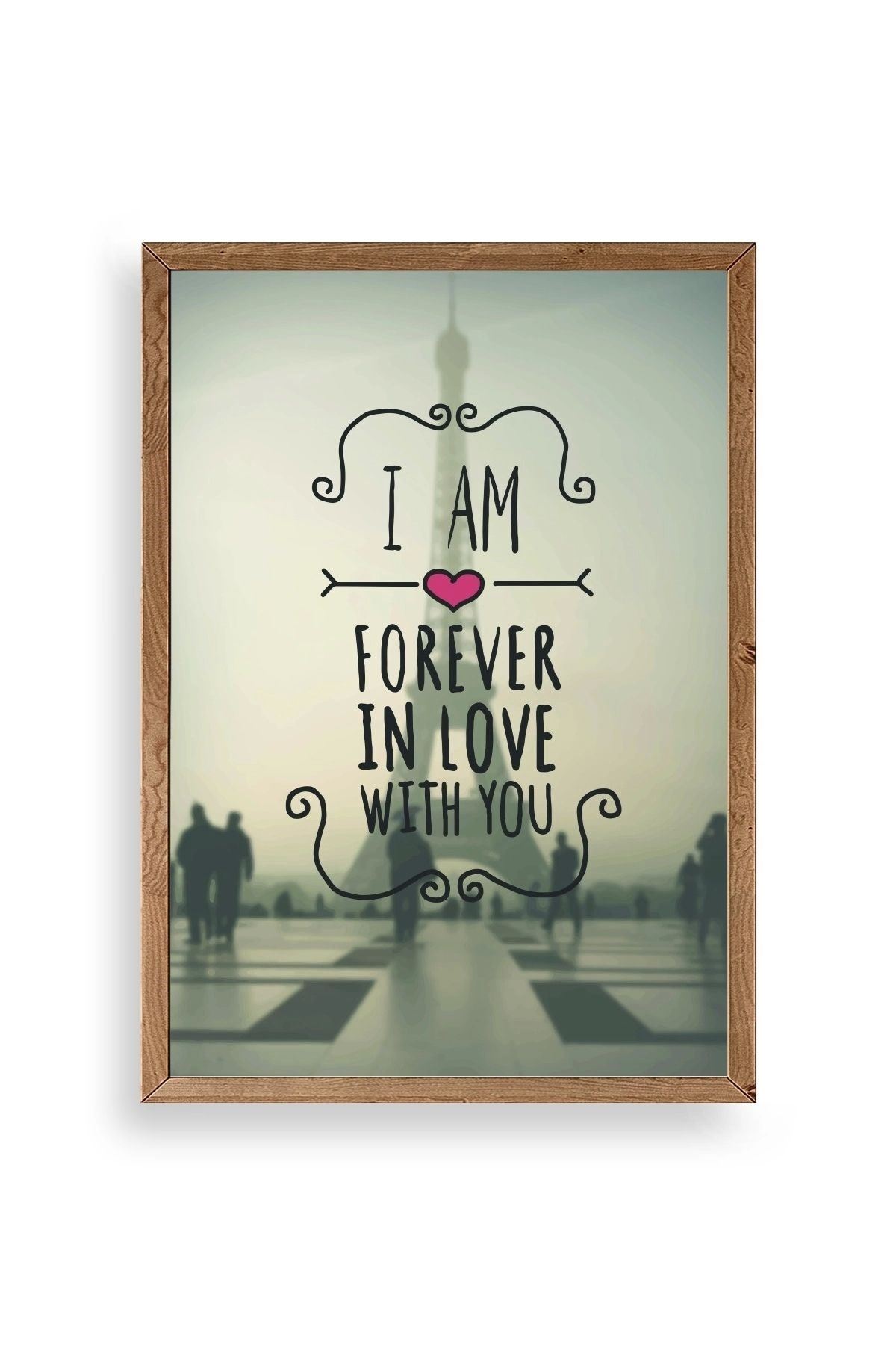 Motto Ahşap Çerçeveli Tablo 30 x 42