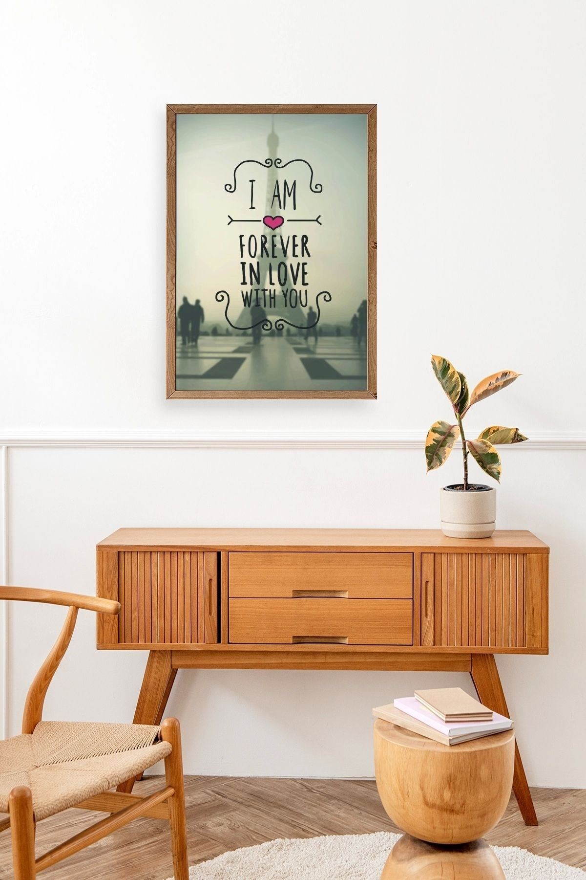 Motto Ahşap Çerçeveli Tablo 17 x 23