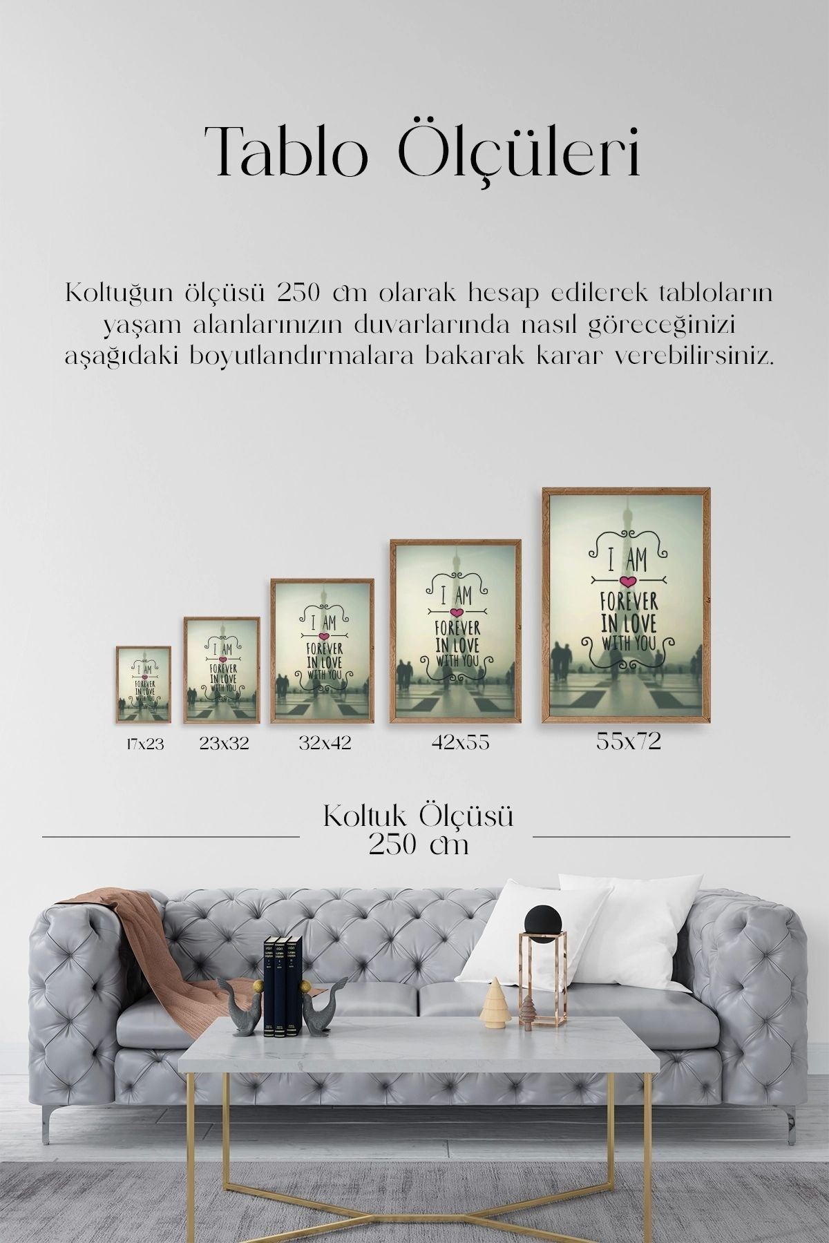 Motto Ahşap Çerçeveli Tablo 17 x 23