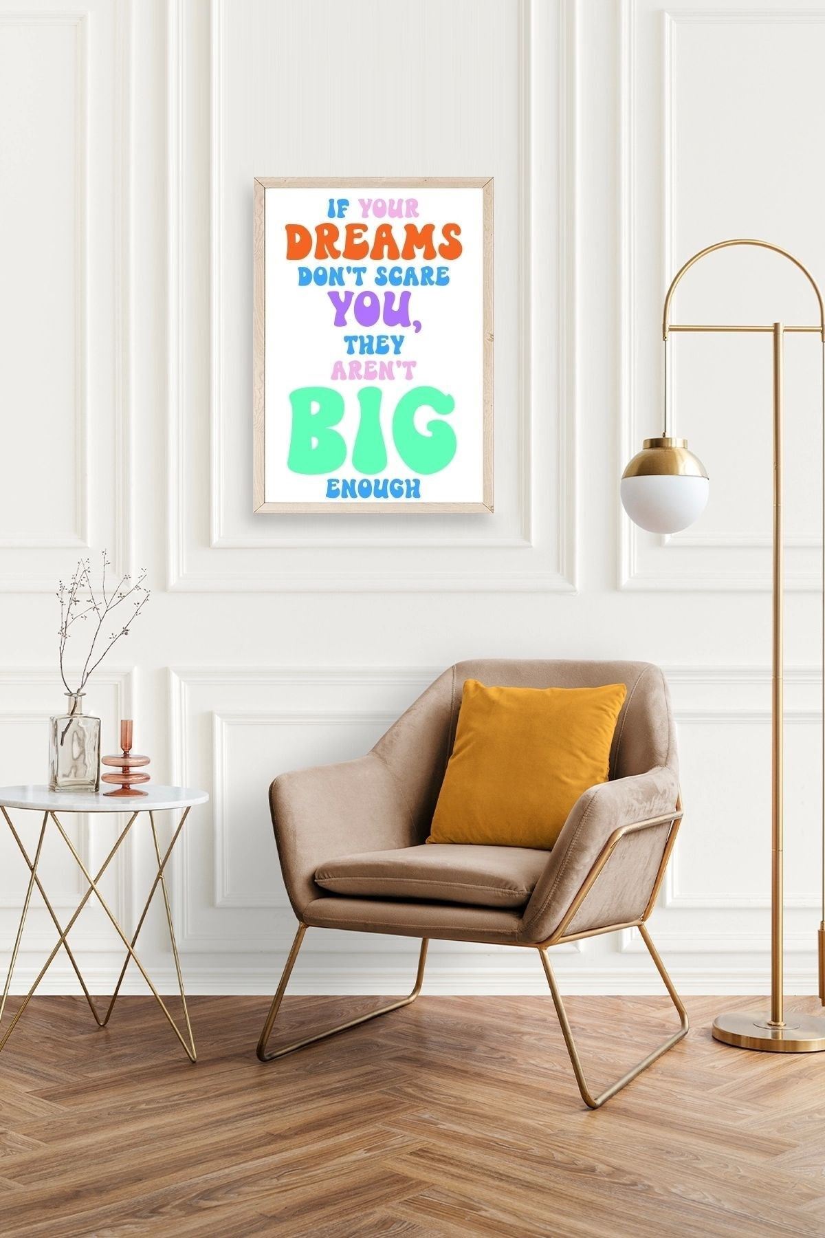 Motto Ahşap Çerçeveli Tablo 50 x 70