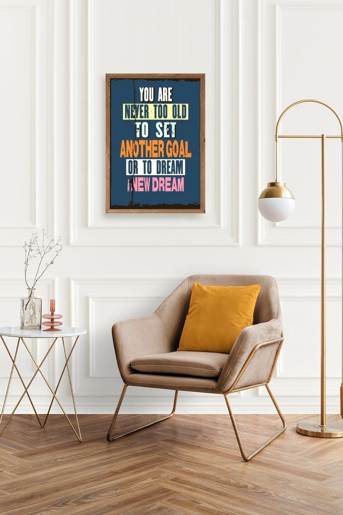 Motto Ahşap Çerçeveli Tablo 23 x 30