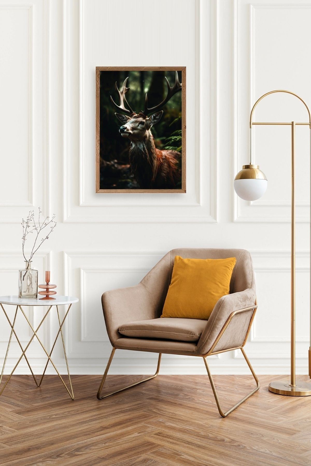 Geyik Ahşap Çerçeveli Tablo 50 x 70