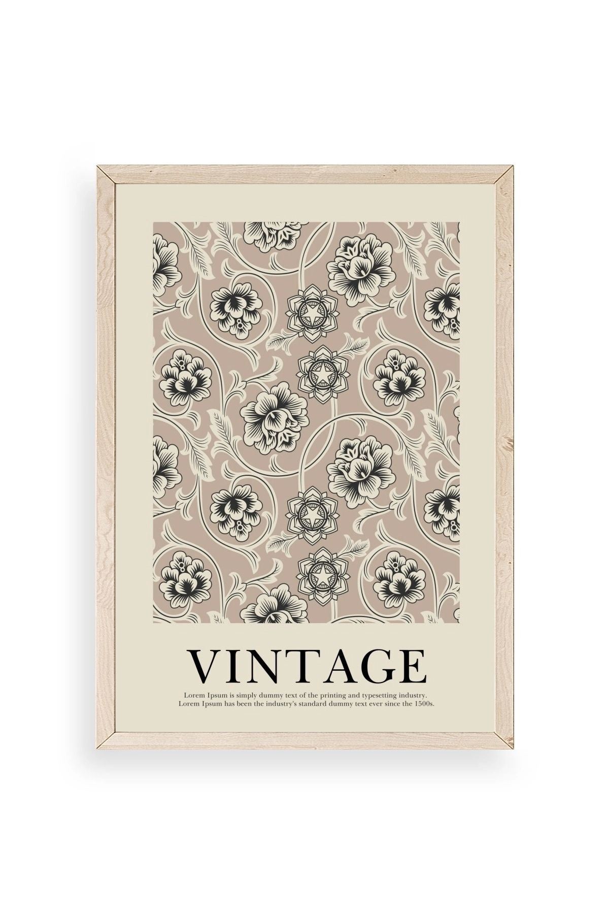 Vintage Ahşap Çerçeveli Tablo 23 x 30