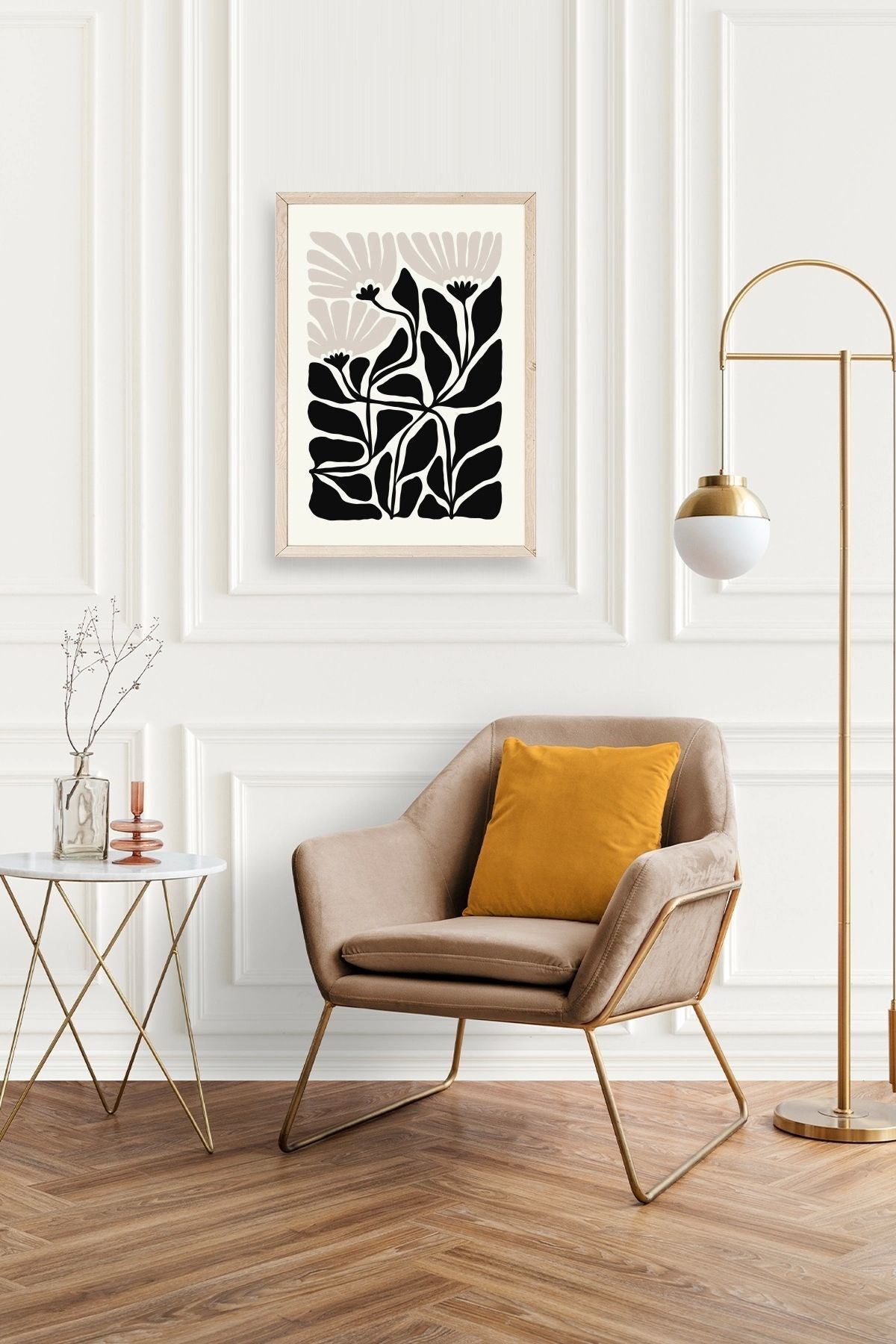 Çiçek Ahşap Çerçeveli Tablo 50 x 70