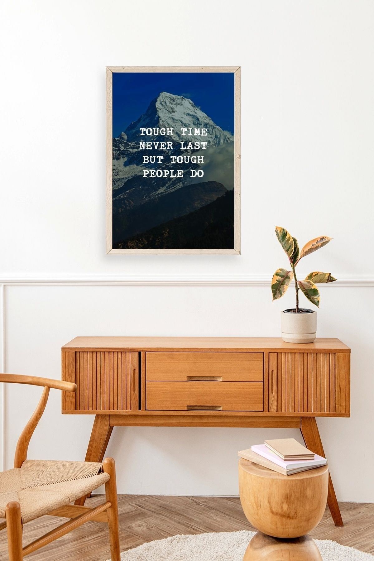 Motto Ahşap Çerçeveli Tablo 23 x 30