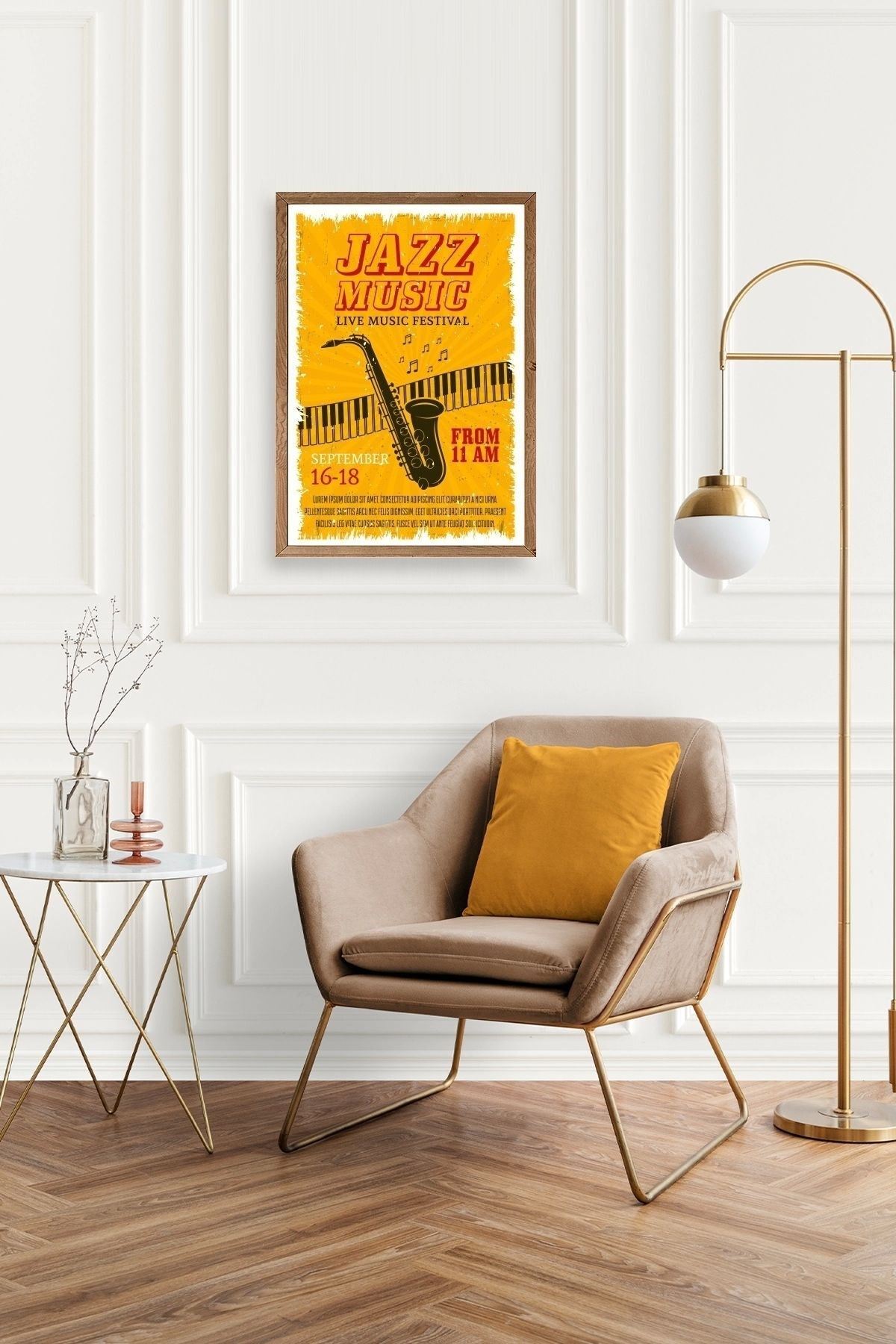 Jazz Ahşap Çerçeveli Tablo 17 x 23