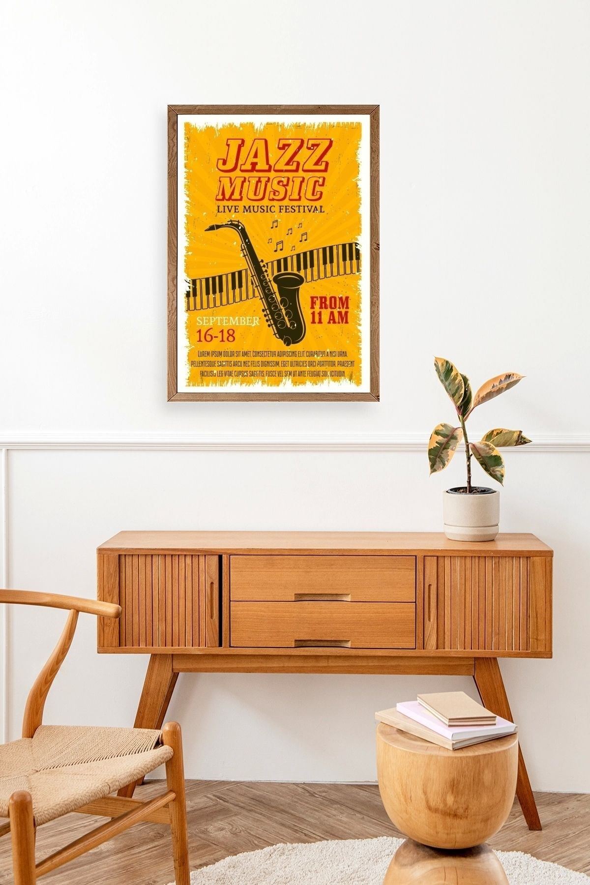 Jazz Ahşap Çerçeveli Tablo 30 x 42