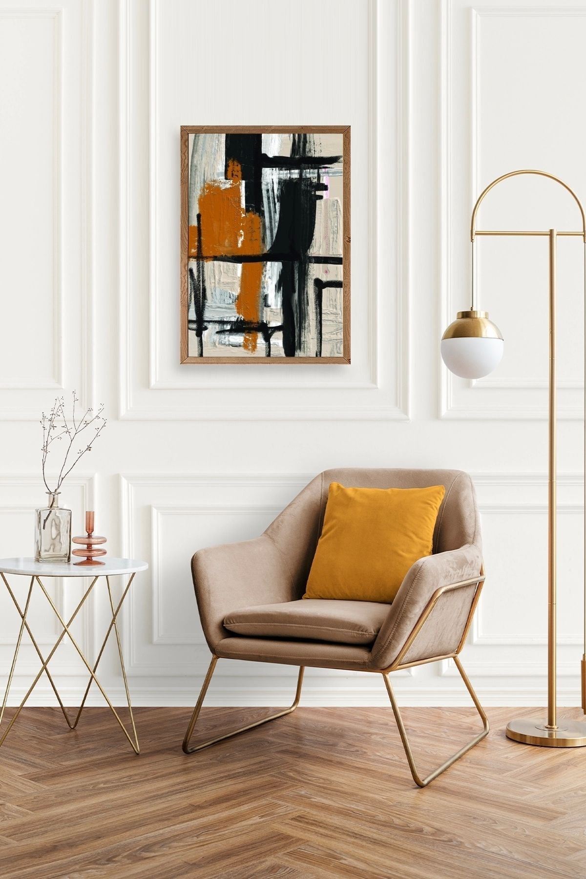 Modern Ahşap Çerçeveli Tablo 30 x 42