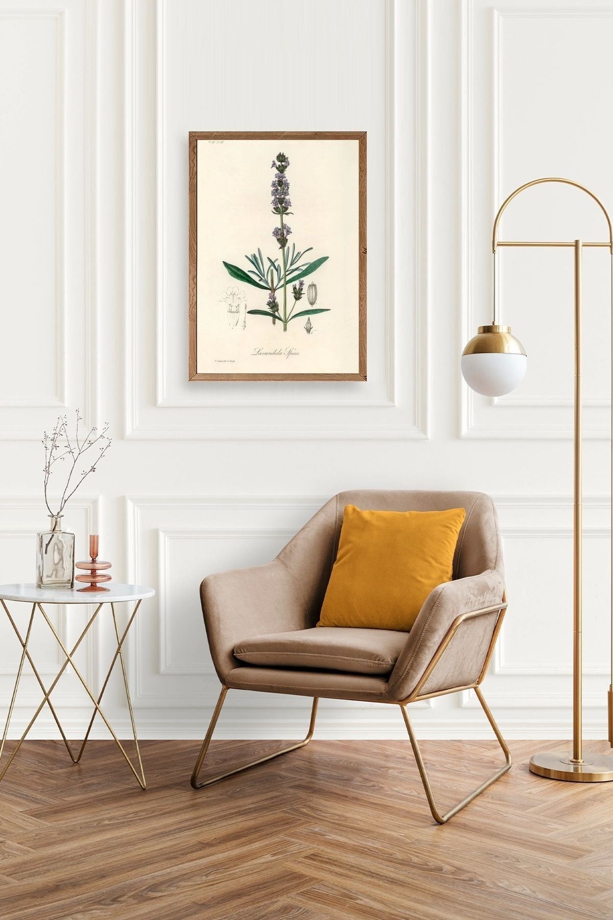 Yaprak Ahşap Çerçeveli Tablo 50 x 70