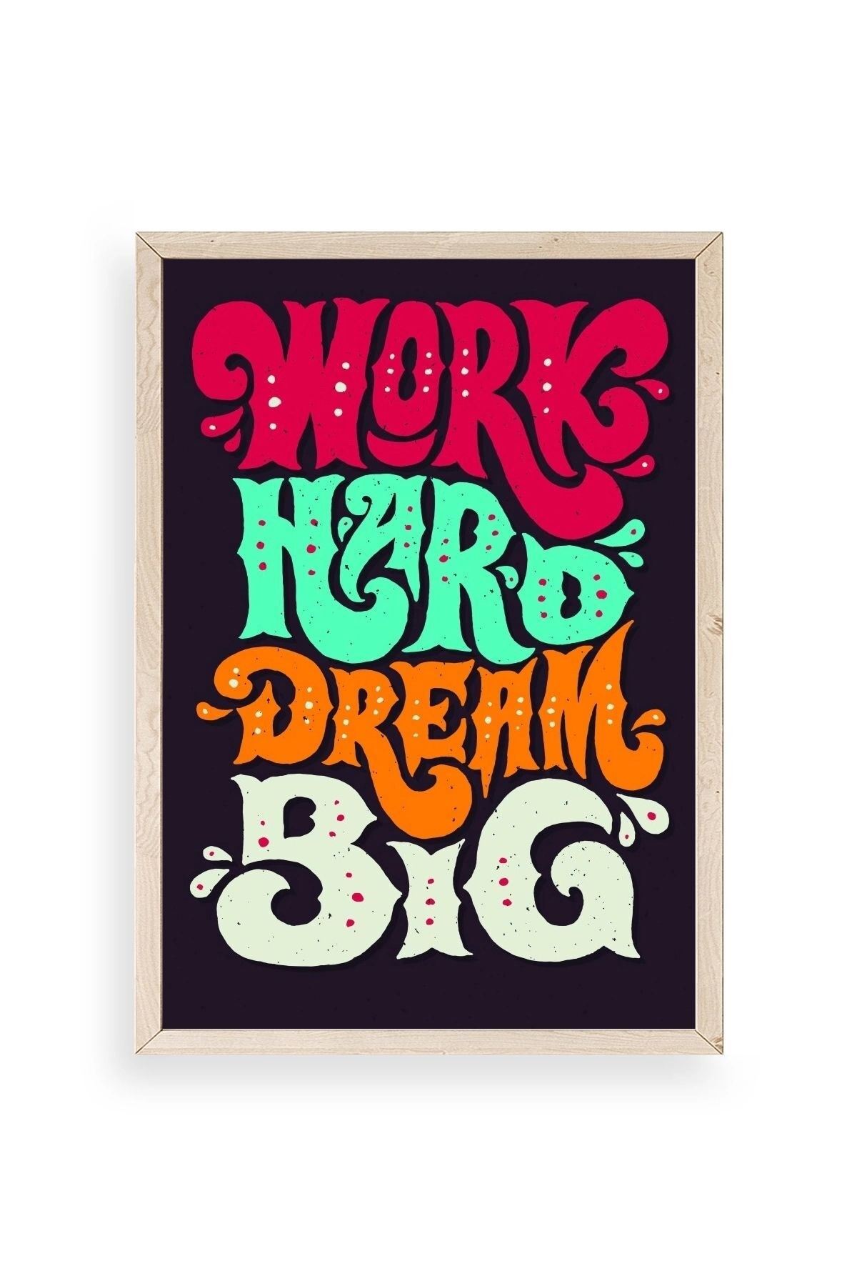 Motto Ahşap Çerçeveli Tablo 17 x 23