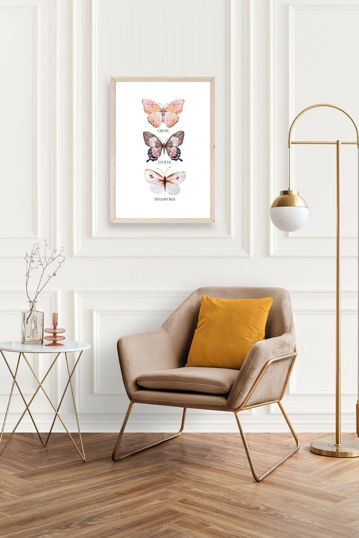 Kelebekler Ahşap Çerçeveli Tablo 23 x 30