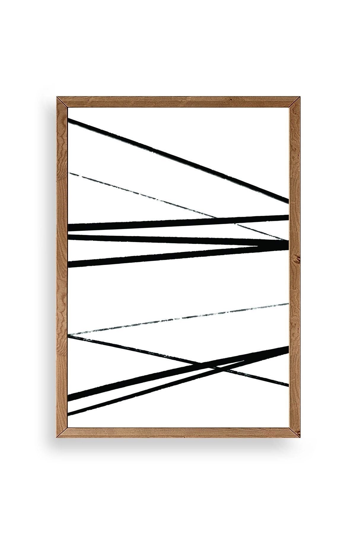 Modern Ahşap Çerçeveli Tablo 17 x 23