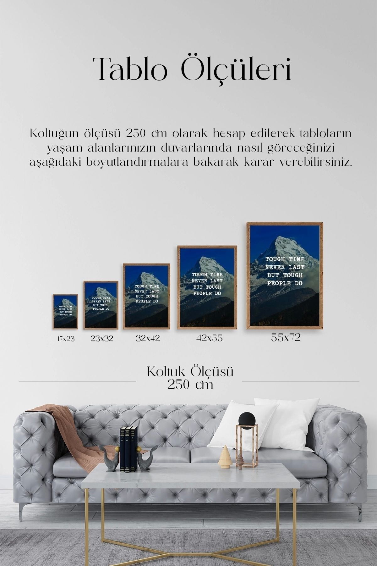 Motto Ahşap Çerçeveli Tablo 50 x 70