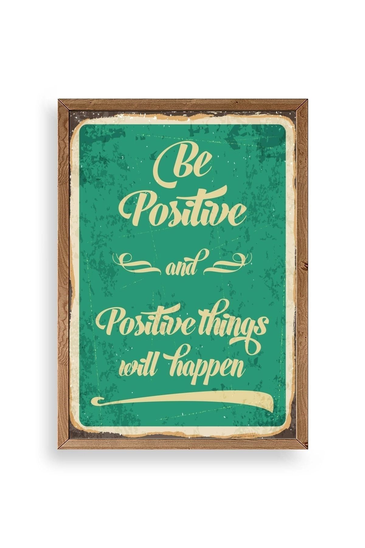 Motto Ahşap Çerçeveli Tablo 30 x 42