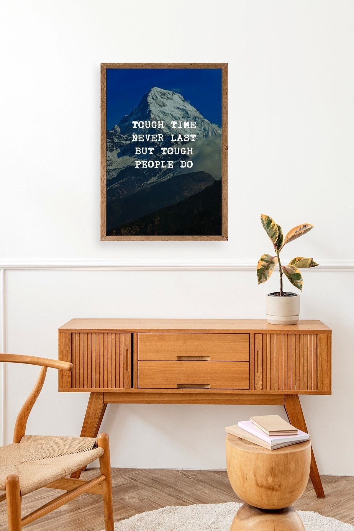 Motto Ahşap Çerçeveli Tablo 23 x 30