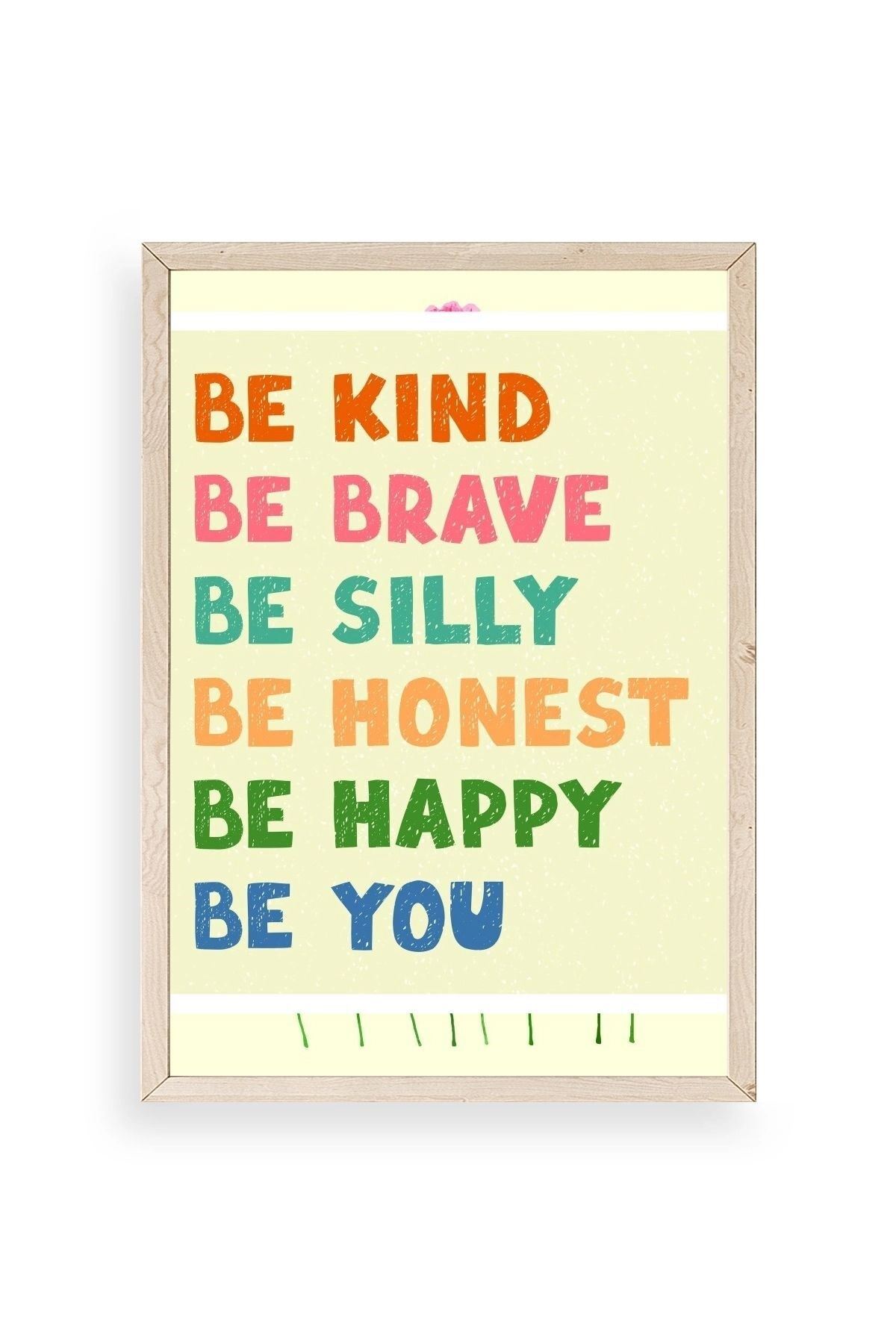 Motto Ahşap Çerçeveli Tablo 17 x 23