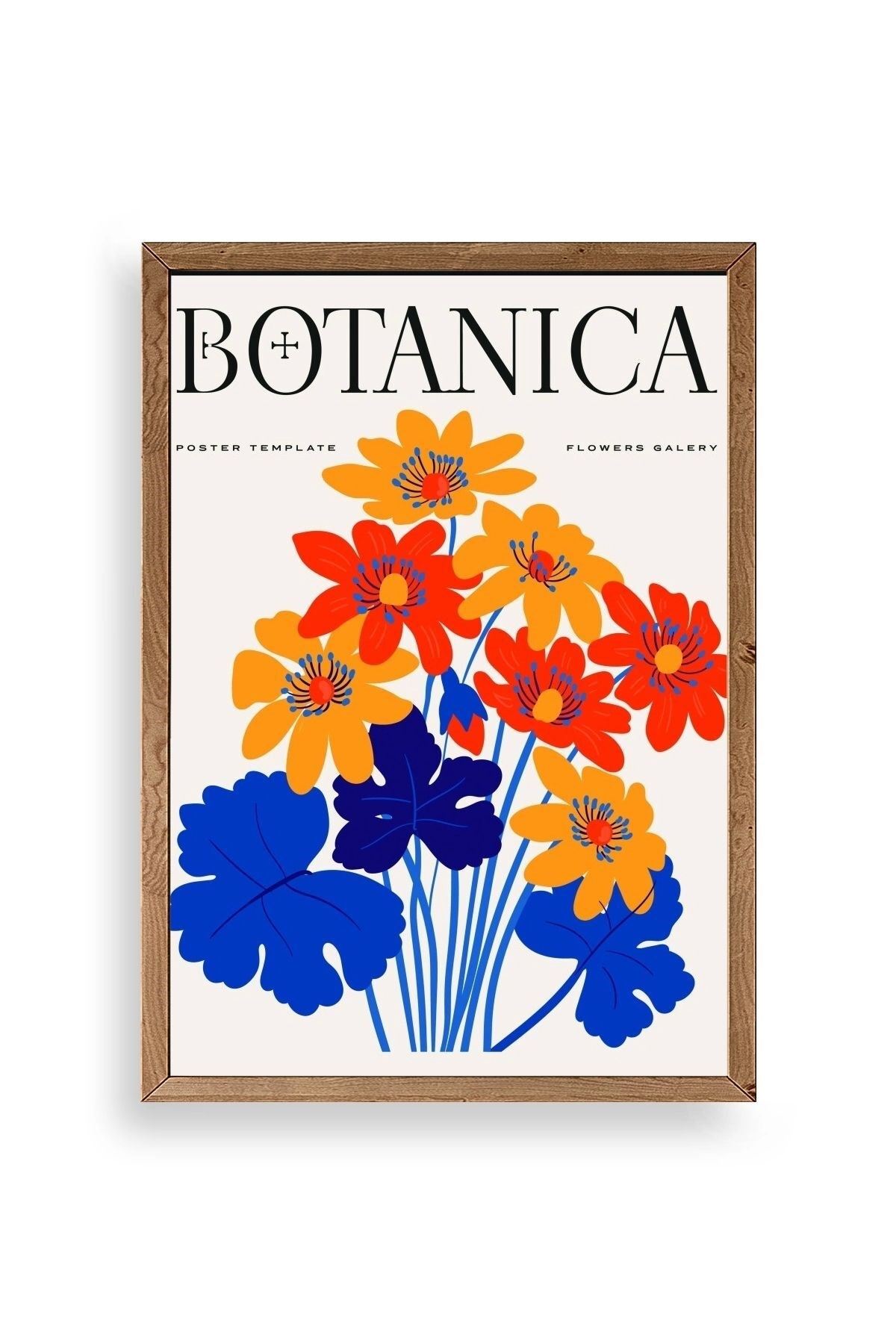 Çiçekler Ahşap Çerçeveli Tablo 50 x 70