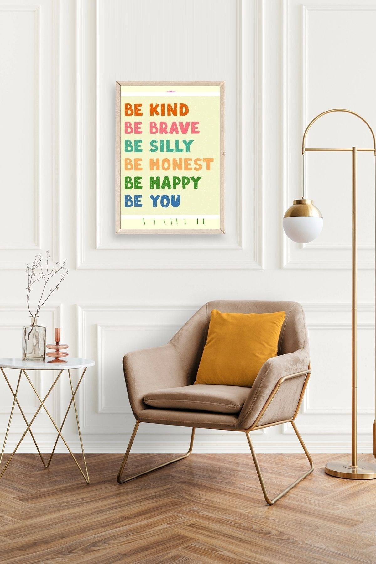 Motto Ahşap Çerçeveli Tablo 50 x 70