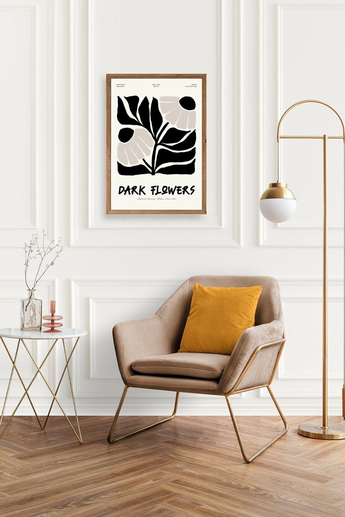 Çiçek Ahşap Çerçeveli Tablo 30 x 42