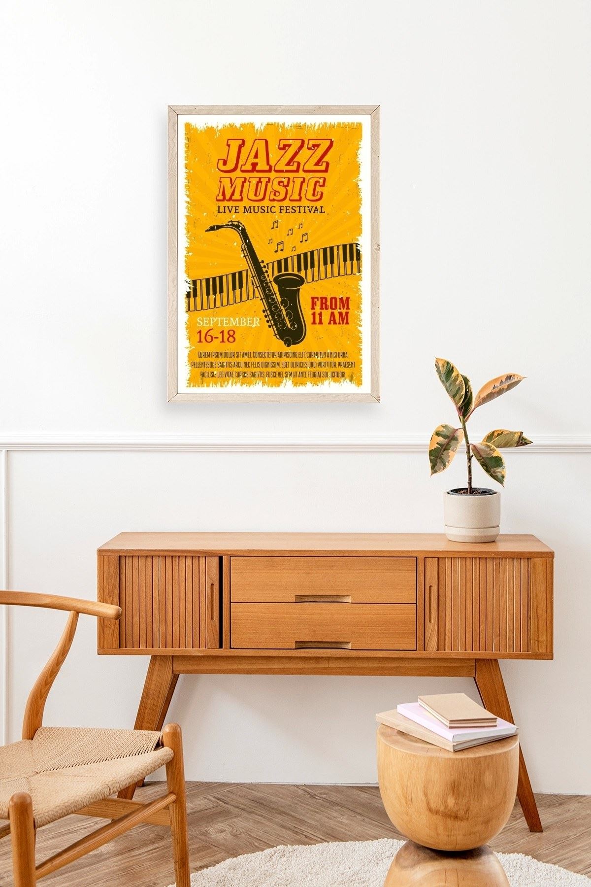 Jazz Ahşap Çerçeveli Tablo 23 x 30