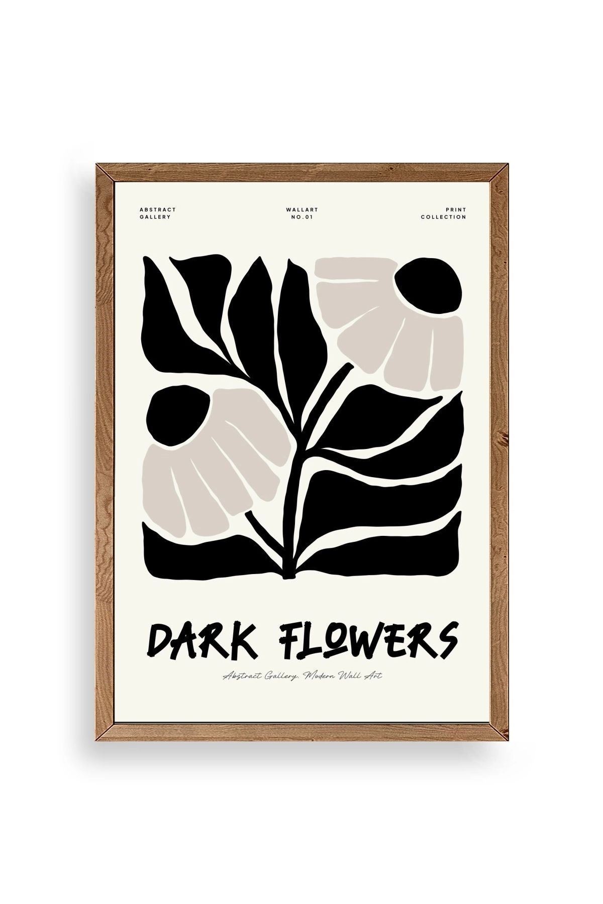 Çiçek Ahşap Çerçeveli Tablo 17 x 23