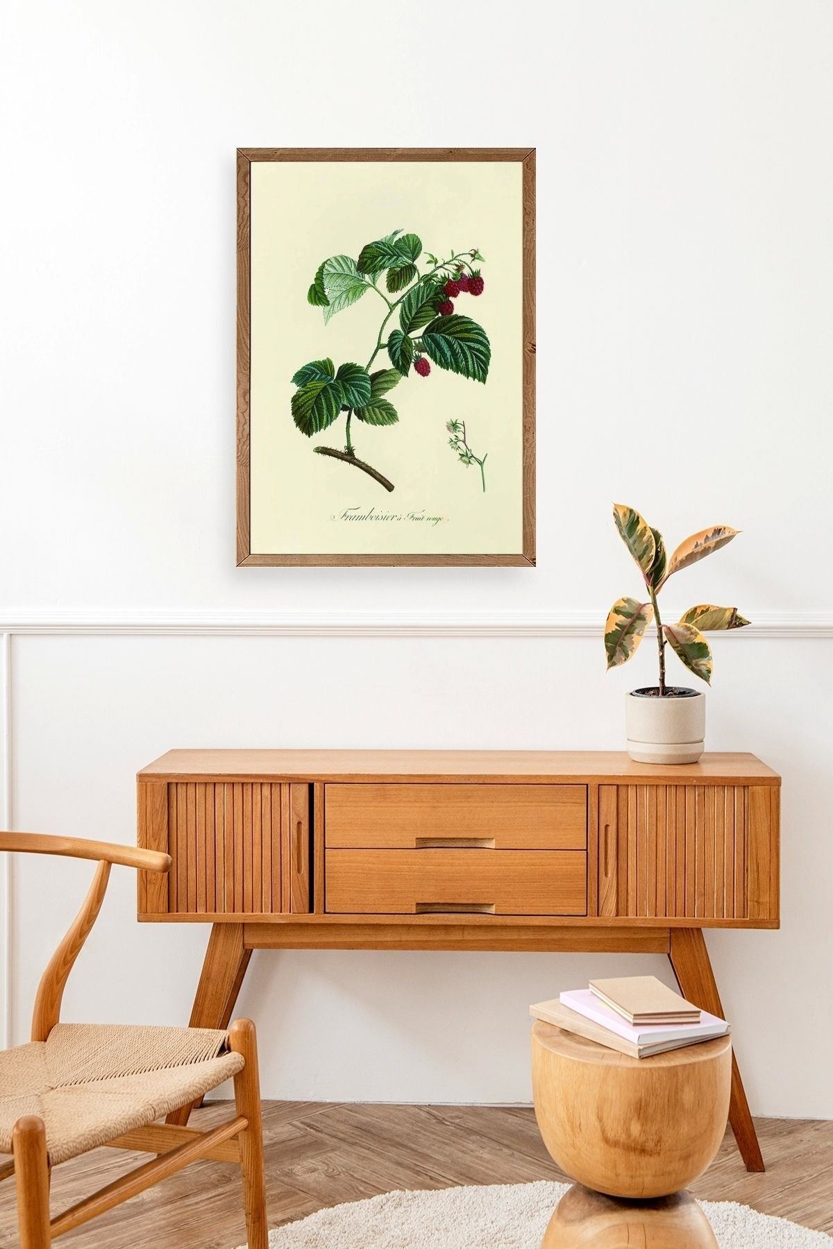 Yaprak Ahşap Çerçeveli Tablo 50 x 70