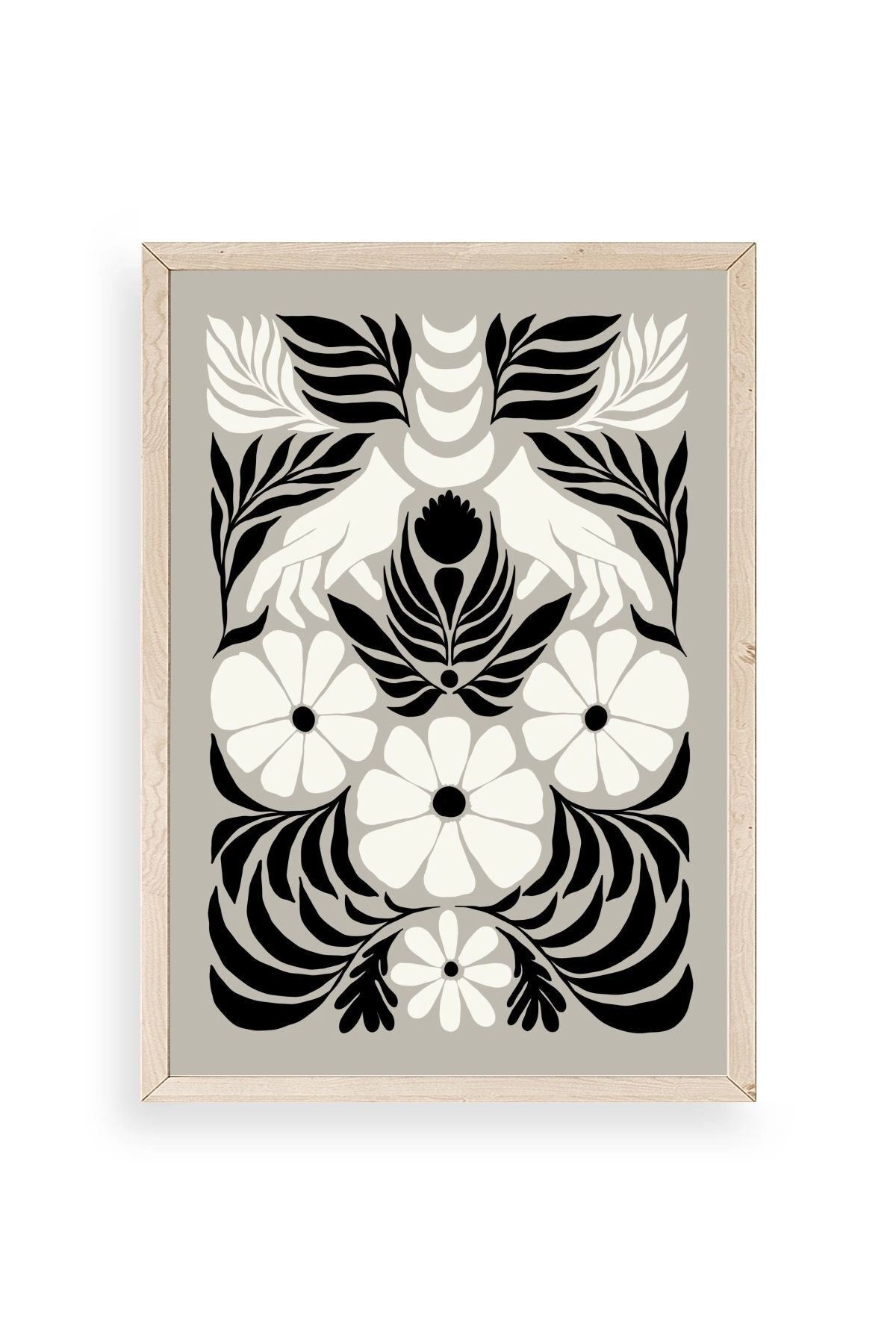 Çiçek Ahşap Çerçeveli Tablo 23 x 30