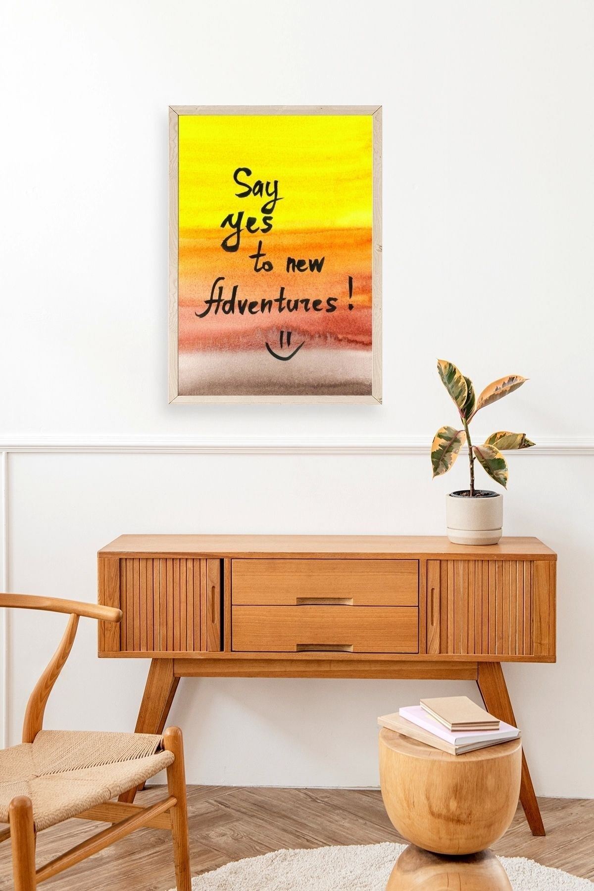 Motto Ahşap Çerçeveli Tablo 50 x 70