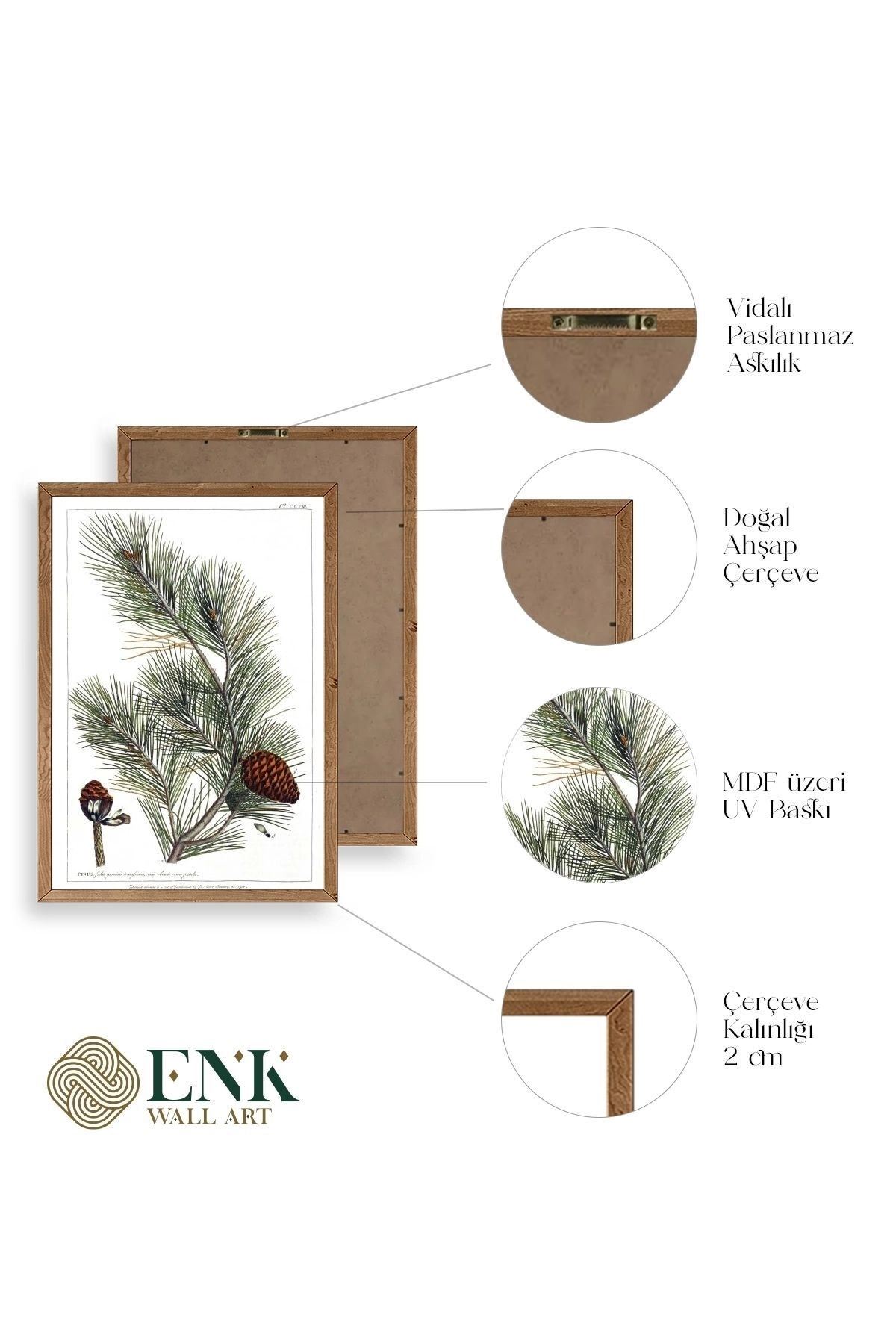 Çam Ahşap Çerçeveli Tablo 30 x 42