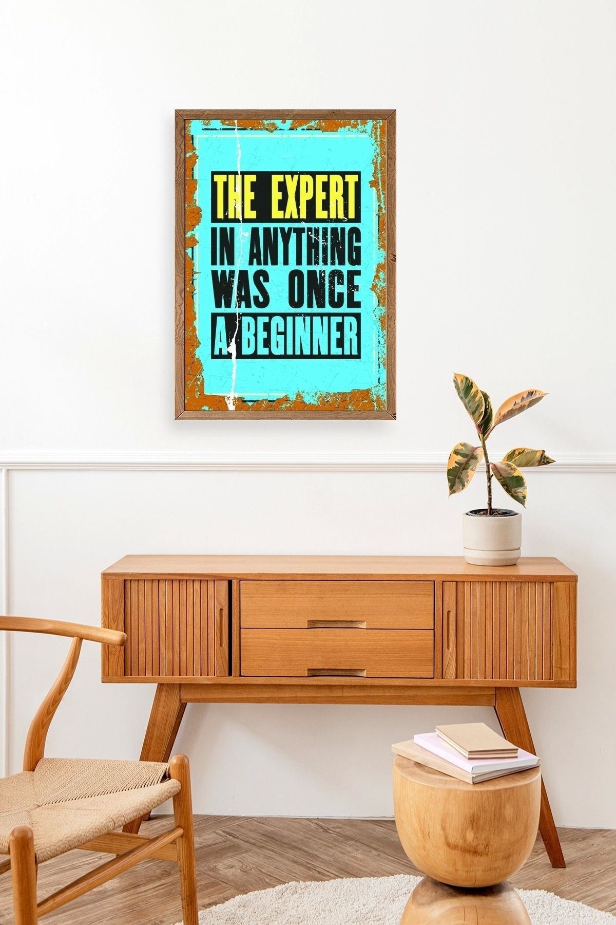 Motto Ahşap Çerçeveli Tablo 50 x 70