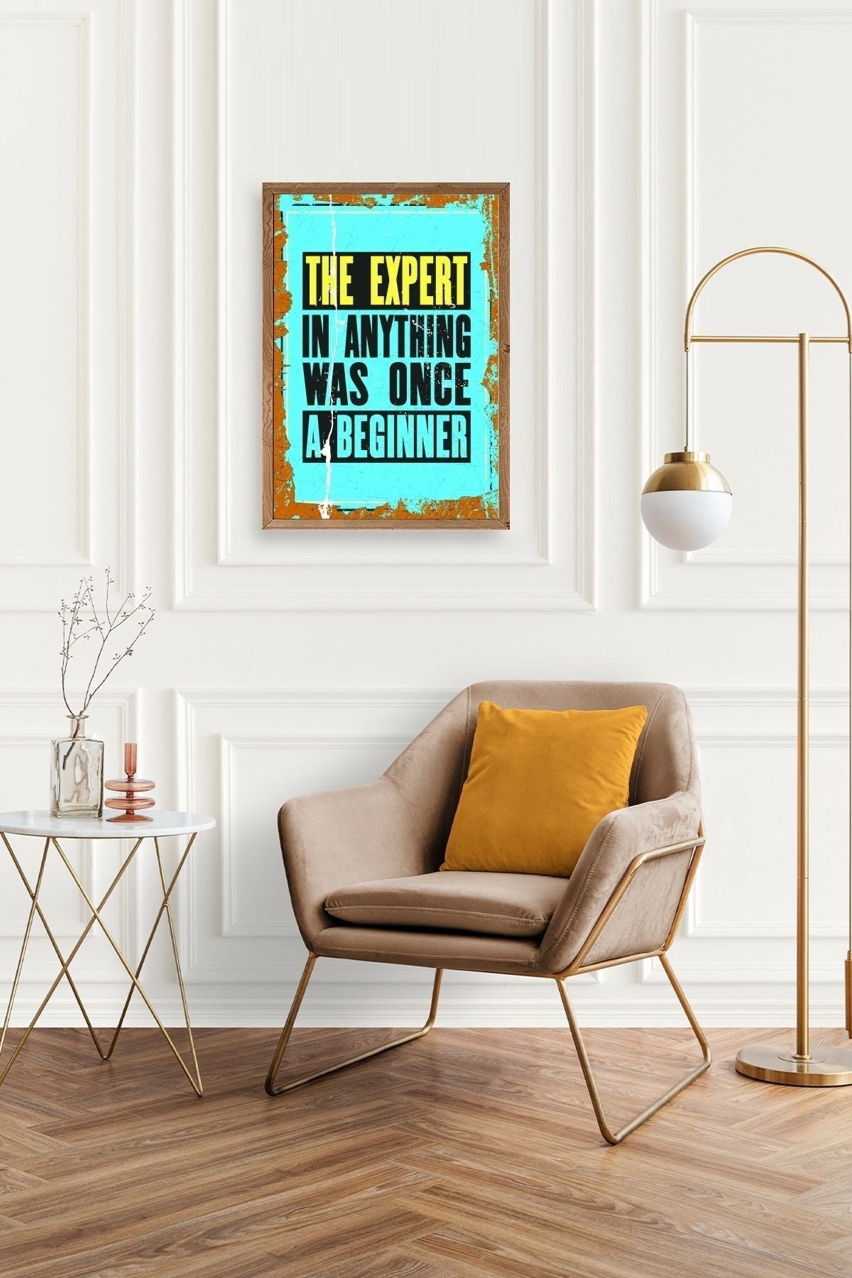 Motto Ahşap Çerçeveli Tablo 30 x 42