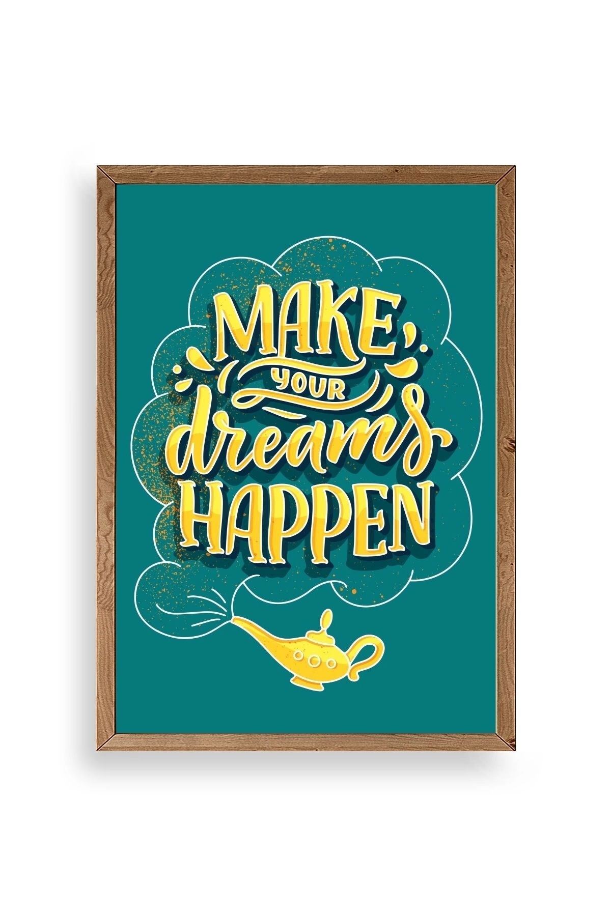 Motto Ahşap Çerçeveli Tablo 30 x 42