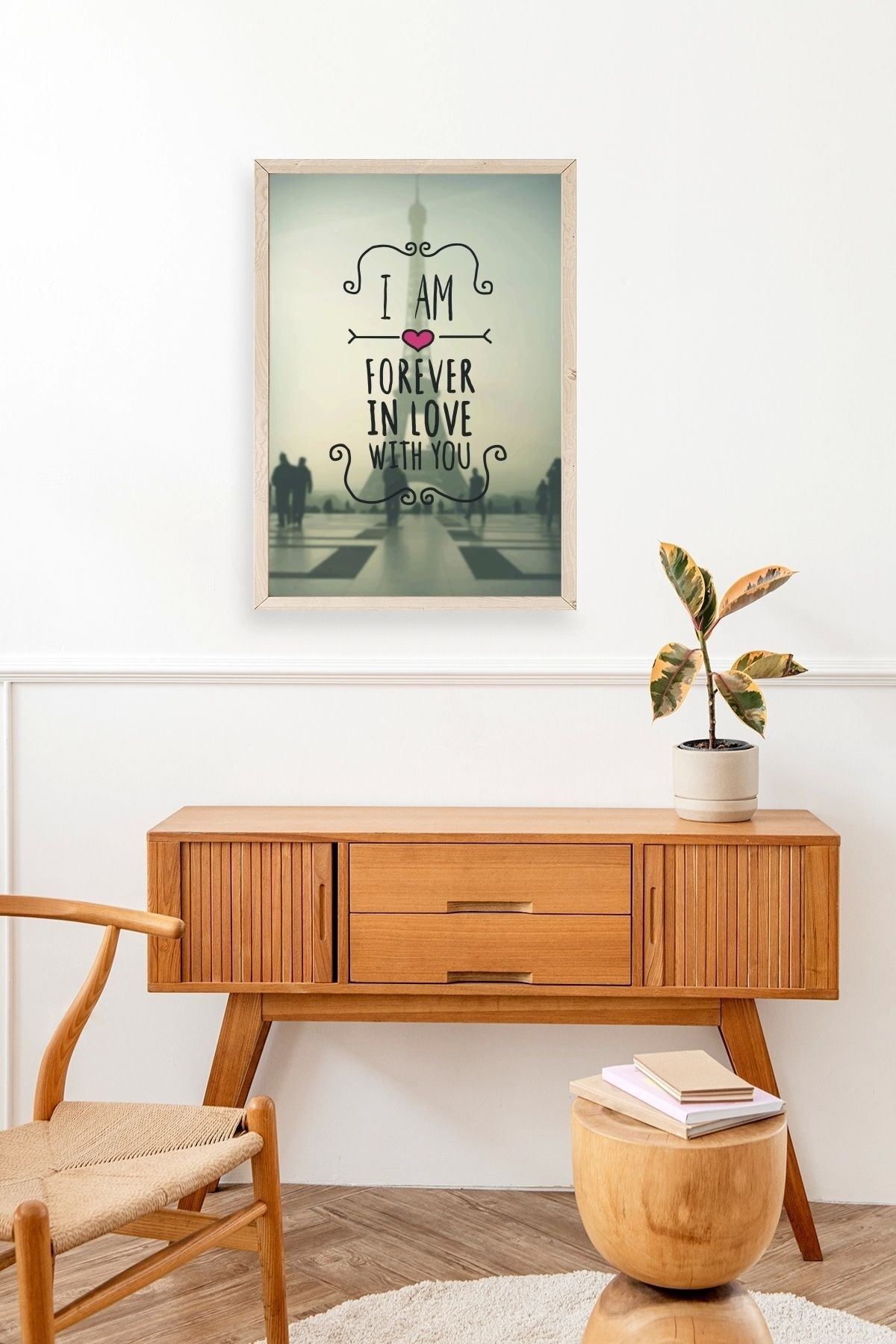 Motto Ahşap Çerçeveli Tablo 23 x 30