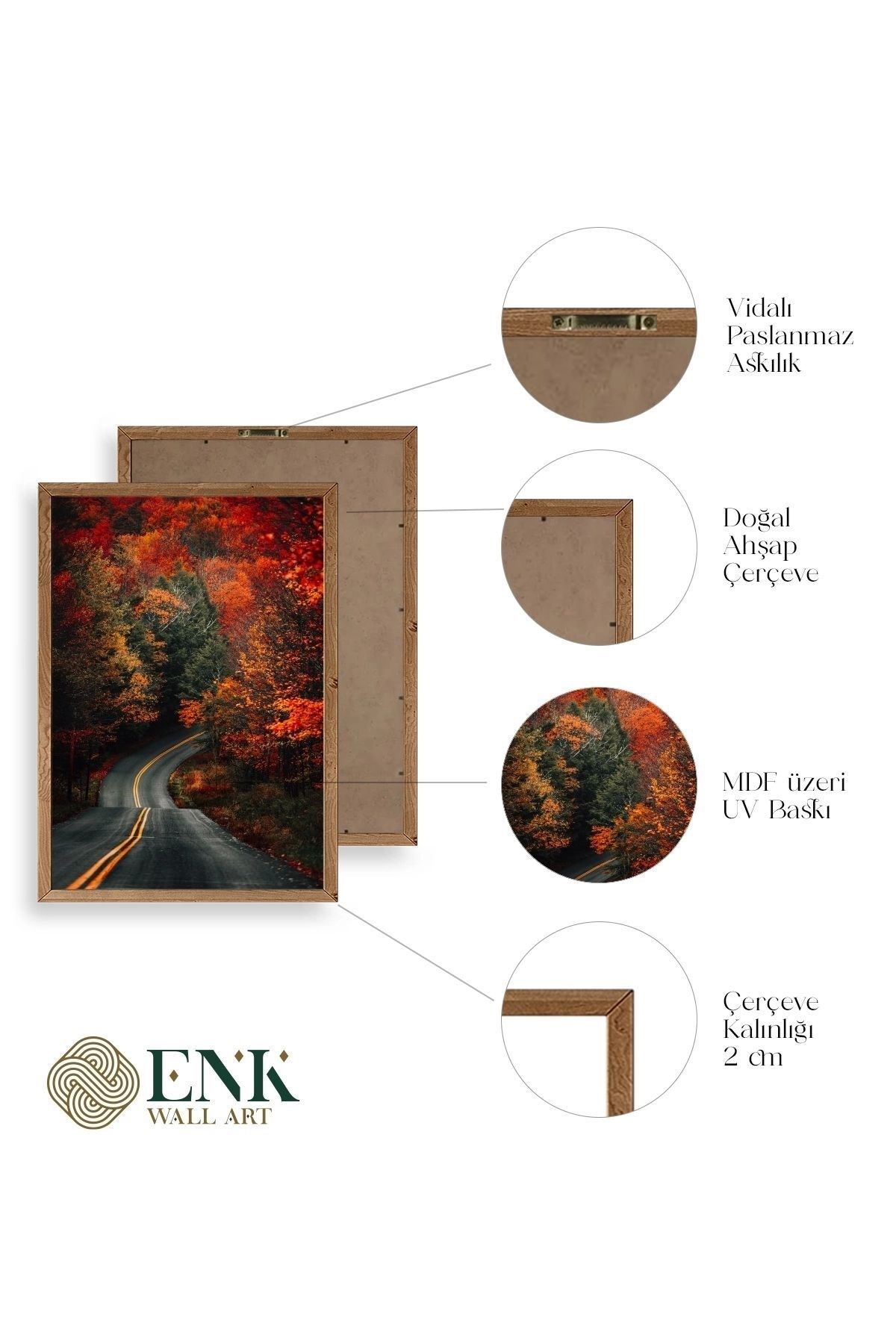 Manzara Ahşap Çerçeveli Tablo 17 x 23