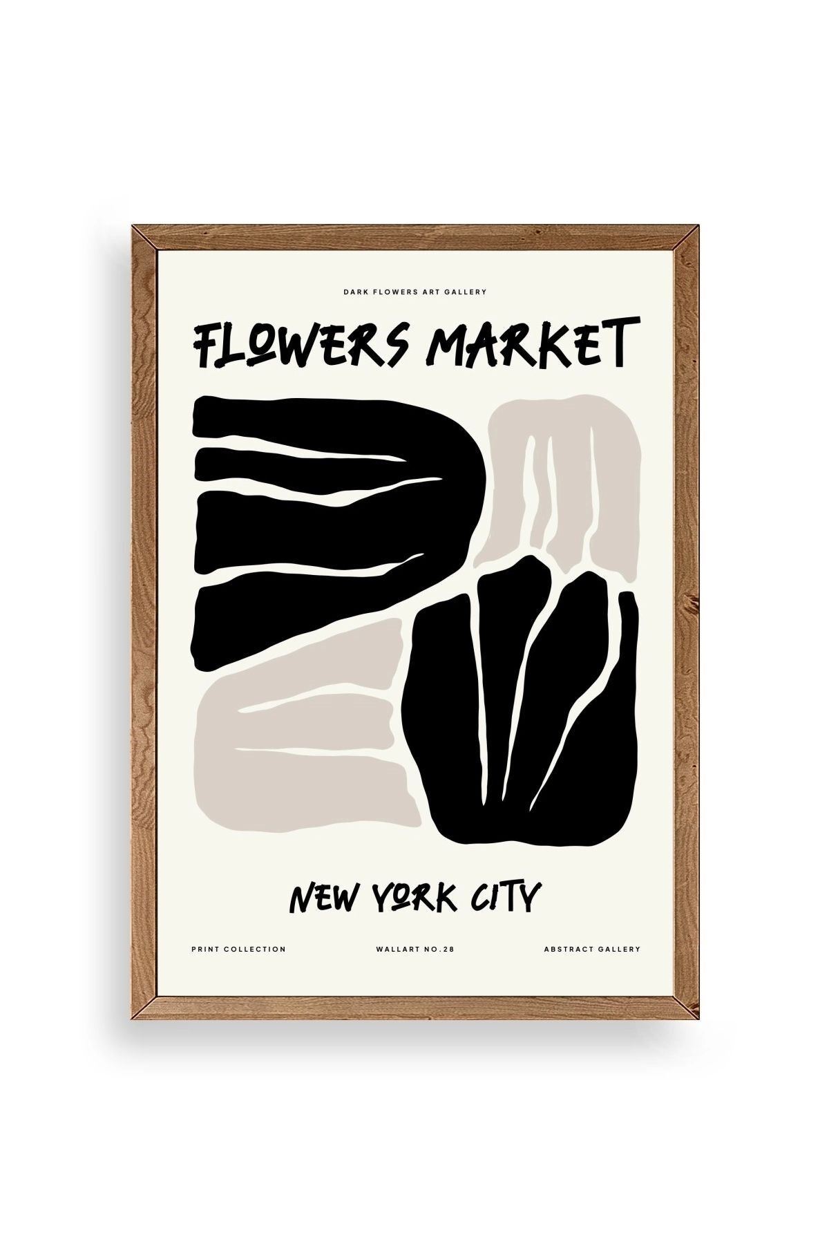 Çiçek Ahşap Çerçeveli Tablo 17 x 23