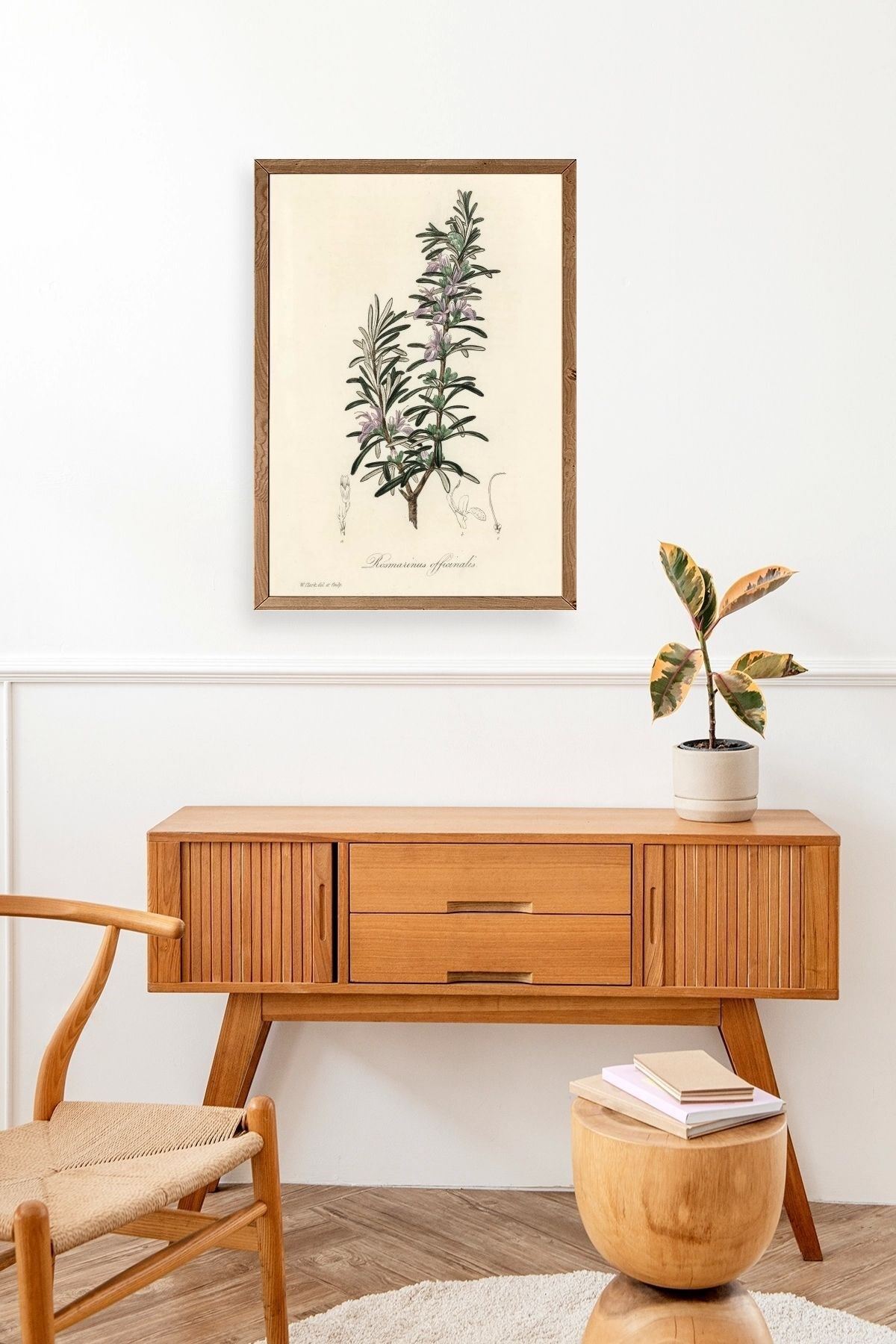 Yaprak Ahşap Çerçeveli Tablo 17 x 23