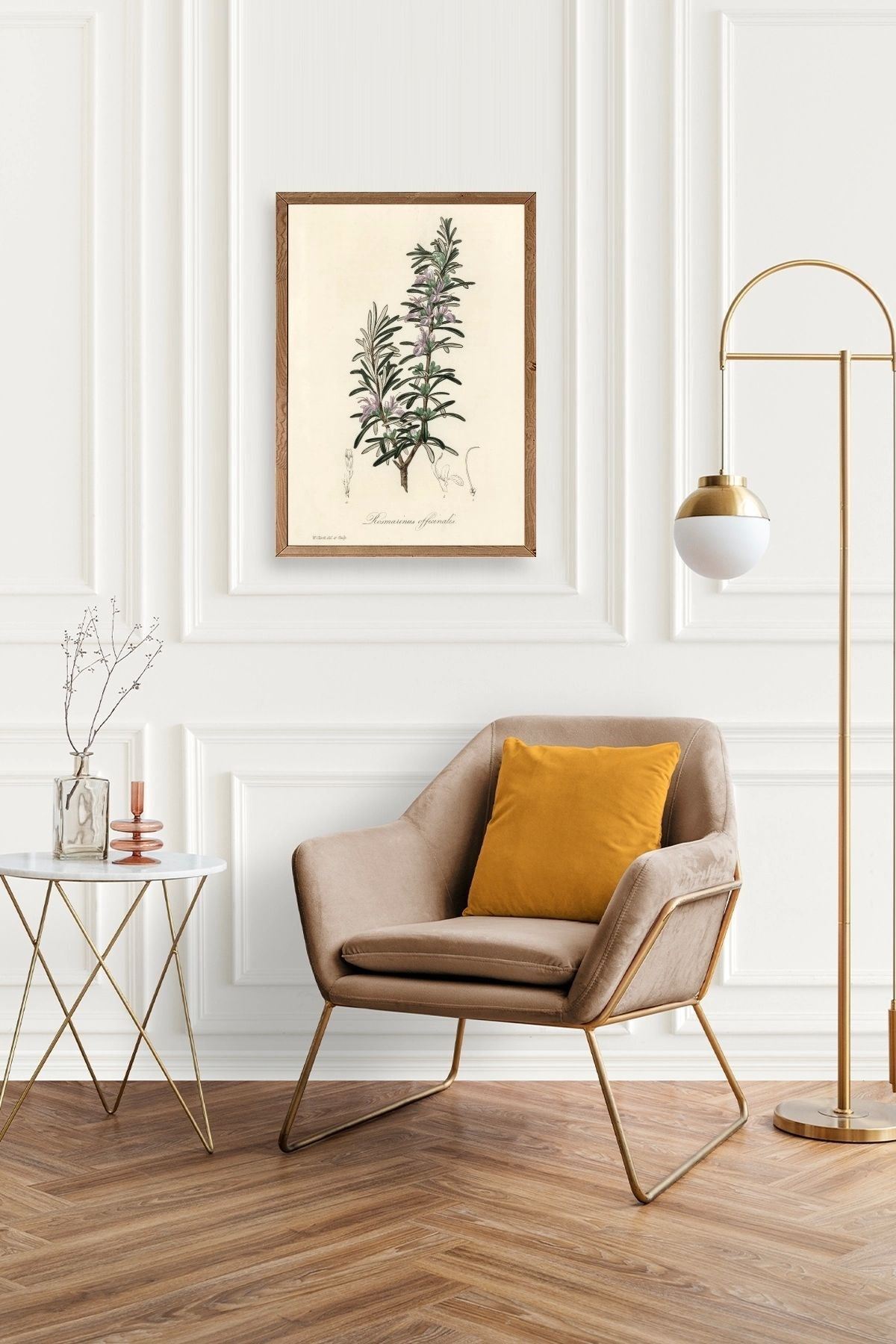 Yaprak Ahşap Çerçeveli Tablo 23 x 30